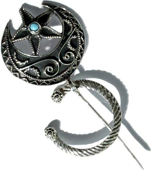 Zilver, Vintage islamitische halvemaan en ster 925 sterling, Antiek en Kunst, Antiek | Goud en Zilver