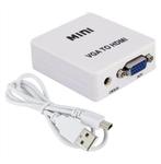 Video converter - VGA (D-Sub) naar HDMI - 720p/1080p - Wit, Nieuw, Verzenden