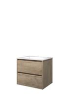 Wastafel polystone Elegant 60x46x2 | Onderkast 2 laden, Verzenden, Nieuw, Wastafelkast