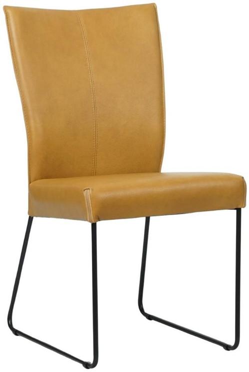 Cognac leren industriële eetkamerstoel - Granada leer Amber, Huis en Inrichting, Stoelen, Eén, Overige kleuren, Nieuw, Leer, Ophalen of Verzenden