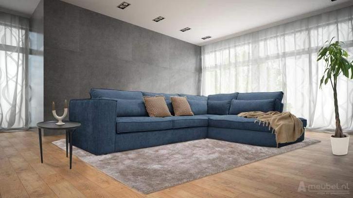 Hoekbank Blaricum - hoekbanken - Blauw, Huis en Inrichting, Banken | Sofa's en Chaises Longues, Nieuw, Stof