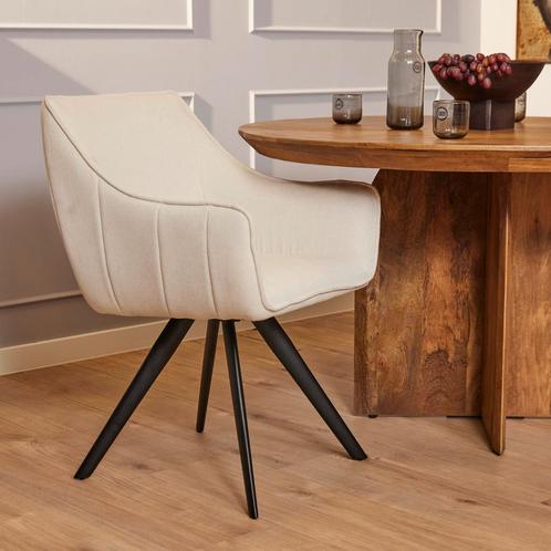 Eetkamerstoel Luca | Sand | Met armleuning, Huis en Inrichting, Stoelen, Nieuw, Ophalen of Verzenden