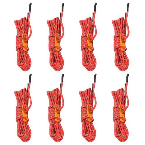 vidaXL Tentscheerlijnen met spanners 8 st reflecterend 4 m 4, Caravans en Kamperen, Kampeeraccessoires, Nieuw, Verzenden