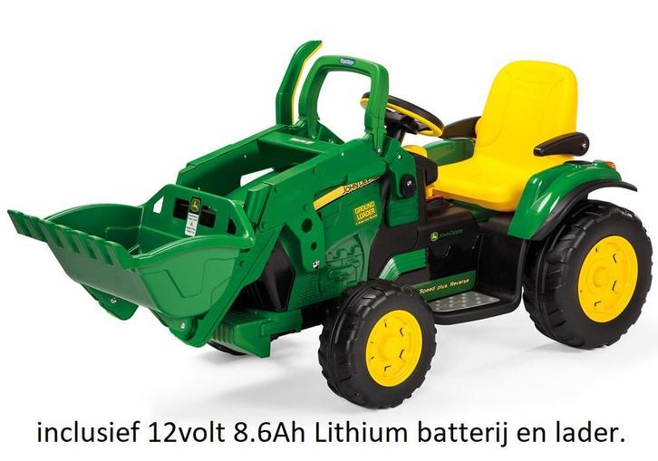 John Deere elektrische Tractor +Voorlader 12volt Peg Perego, Kinderen en Baby's, Speelgoed | Buiten | Voertuigen en Loopfietsen