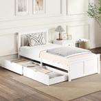 TRUUSK Eenpersoonsbedframe van Hout - Met Lades op Wielen -, Verzenden, Nieuw