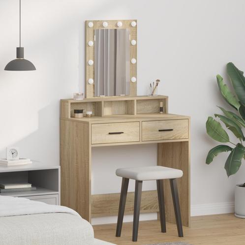 vidaXL Kaptafel met LED-verlichting - Sonoma Eiken -, Huis en Inrichting, Tafels | Kaptafels, Nieuw, Verzenden
