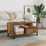 vidaXL Salontafel 90x49x45 cm bewerkt hout oud houtkleurig, Huis en Inrichting, Tafels | Salontafels, Verzenden, Nieuw, Overige houtsoorten
