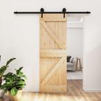 vidaXL Schuifdeur met beslag 70x210 cm massief grenenhout, Verzenden, Nieuw