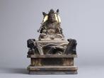 Seated Benzaiten Statue - sculptuur Hout - Japan -, Antiek en Kunst, Antiek | Overige Antiek