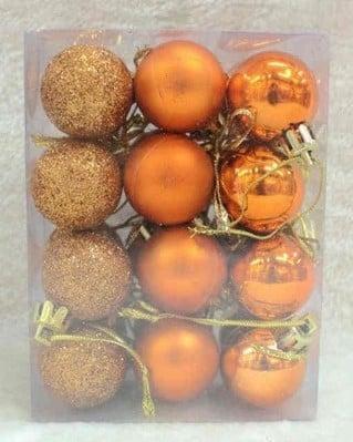 Kerstballen Koper mat glans glitter 3 cm 24 stuks, Hobby en Vrije tijd, Knutselen, Nieuw, Ophalen of Verzenden