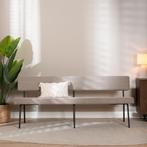 40% Korting: Scandinavische eetkamerbank Espen taupe, Ophalen, Zo goed als nieuw, Scandinavisch, Modern, Stof