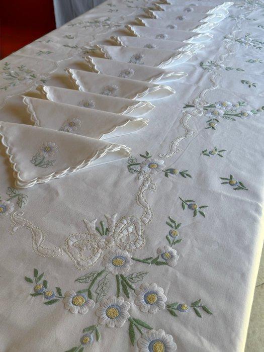 Tafelkleed (13) - 270 cm - 170 cm - Tafelkleed met, Antiek en Kunst, Antiek | Kleden en Textiel