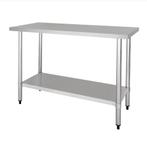 RVS werktafel met onderblad  | 90(h)x120(l)x60(b)cm, Zakelijke goederen, Verzenden, Nieuw in verpakking