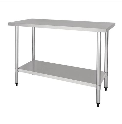 RVS werktafel met onderblad  | 90(h)x120(l)x60(b)cm, Zakelijke goederen, Horeca | Meubilair en Inrichting, Verzenden