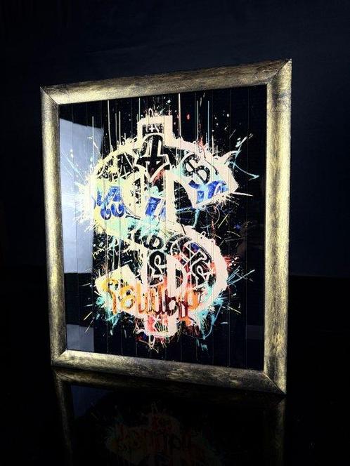 Mike Blackarts - Gold Dollar Stripart - Luxury Artwork, Antiek en Kunst, Kunst | Schilderijen | Modern