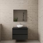 ACTIE BWS Badmeubel | Paris | Mat Zwart | 80 cm | met, Ophalen of Verzenden, Nieuw, Bad