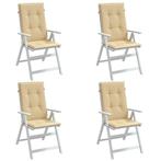 vidaXL Stoelkussens 4 st hoge rug 120x50x4 cm stof gemêleerd, Huis en Inrichting, Woonaccessoires | Kussens, Verzenden, Nieuw