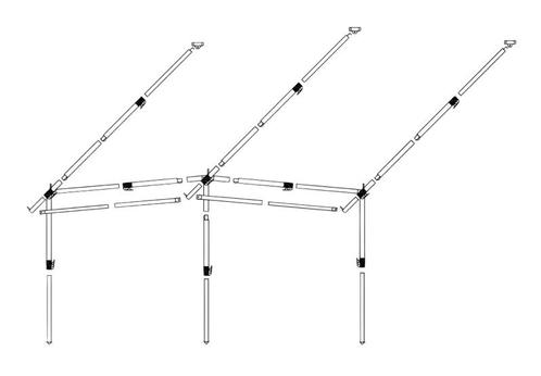 Dorema Frame Voortent President/Smaragd Staal Easygrip 25mm, Caravans en Kamperen, Kampeeraccessoires