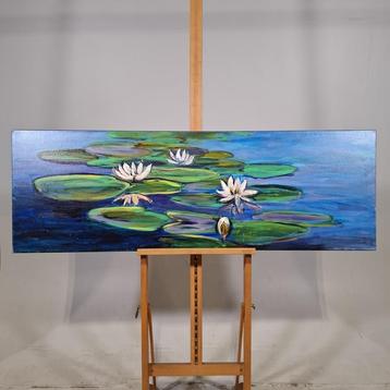 Acryl schilderij, Maya Wildevuur, Waterlelies, 2002 beschikbaar voor biedingen