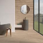 Keramisch parket tegel 20x120 bruin houtlook laminaat, Ophalen, Nieuw, Keramiek, 10 m² of meer