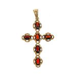 Hanger - 18 karaat Geel goud - 3.00ct. tw. Granaat, Sieraden, Tassen en Uiterlijk, Antieke sieraden