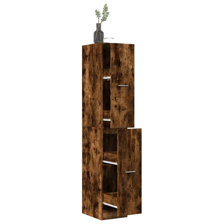 vidaXL Apothekerskast 30x41x174,5 cm bewerkt hout gerookt, Huis en Inrichting, Kasten | Overige, Nieuw, Verzenden