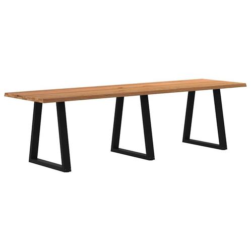 vidaXL Eettafel met natuurlijke rand 280x80x74 cm massief, Huis en Inrichting, Tafels | Eettafels, Nieuw, Verzenden