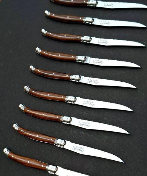 12 steakmessen - met certificaat van echtheid - brown -, Antiek en Kunst, Antiek | Keukenbenodigdheden