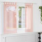 vidaXL Gordijnen voile met roedezakken 2 st roze, Huis en Inrichting, Stoffering | Gordijnen en Lamellen, Verzenden, Nieuw