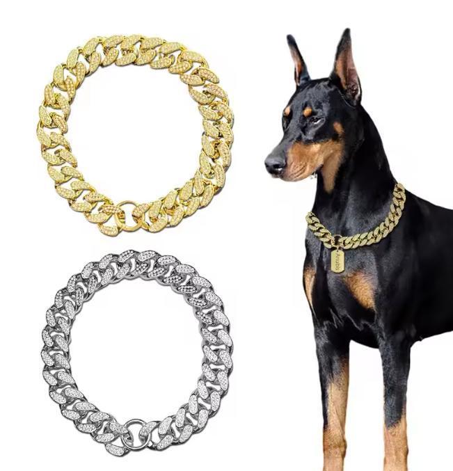 Luxe Hond en Kat Halsband – Diamantlook Ketting Lichtgewicht, Dieren en Toebehoren, Honden-accessoires, Nieuw, Verzenden