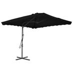 Parasol Staal Zwart | OP = OP | Voordelige Tuinparasol, Verstelbaar, Nieuw, Zweefparasol, 2 tot 3 meter