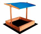 Zandbak - met deksel en dak - hout - 120x120 cm - blauw, Kinderen en Baby's, Speelgoed | Buiten | Zandbakken, Ophalen of Verzenden