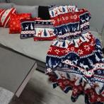 Ruhhy Kerst Deken + 2 Kussenhoezen – Warme en Zachte Set,., Ophalen of Verzenden, Nieuw