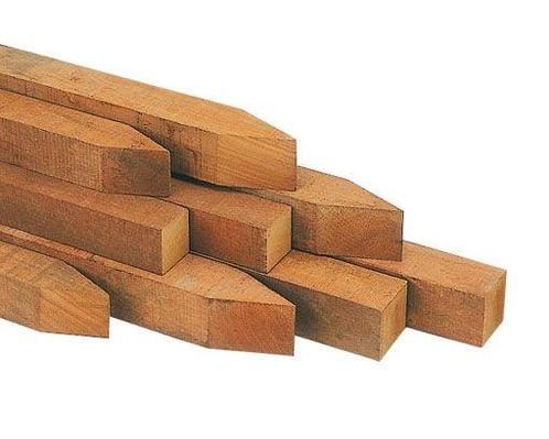 Hardhouten palen 6x6cm, Doe-het-zelf en Verbouw, Hout en Planken, Nieuw, Ophalen of Verzenden