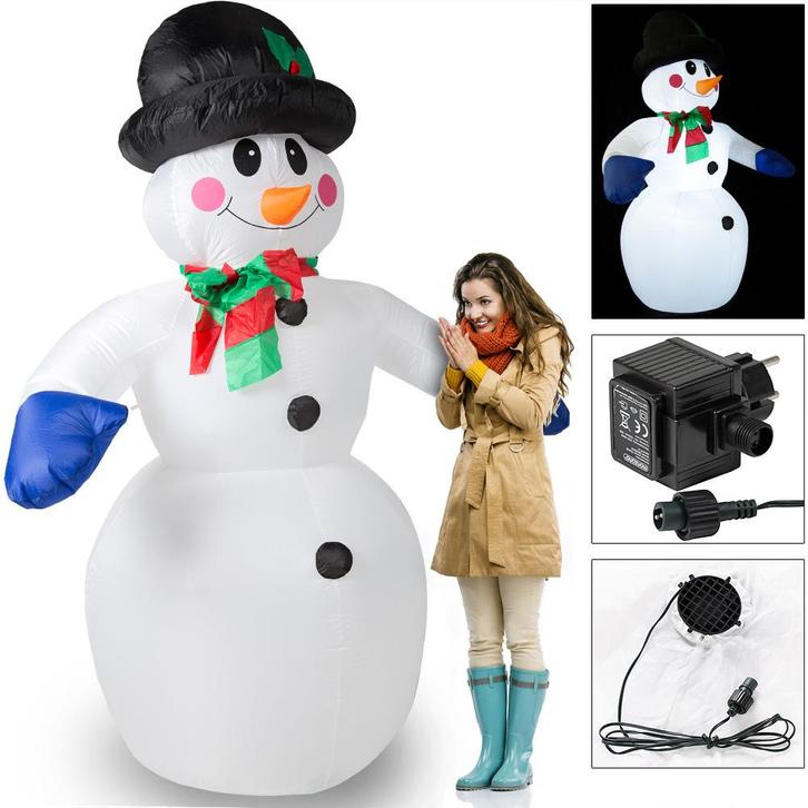 Opblaasbare Sneeuwpop 240cm hoog met 20 LEDs (Interieur), Diversen, Kerst, Nieuw, Verzenden