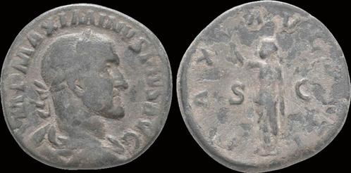 235-238ad Roman Maximinus I Thrax Ae sestertius Pax stand..., Postzegels en Munten, Munten | Europa | Niet-Euromunten, Verzenden
