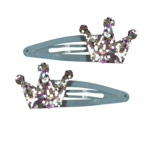 Haarspeld Klikklak Glitter Kroon Blauw, Sieraden, Tassen en Uiterlijk, Uiterlijk | Haarverzorging, Verzenden