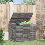 vidaXL Tuinbox 145x100x103 cm polyetheen rattan grijs, Verzenden, Nieuw