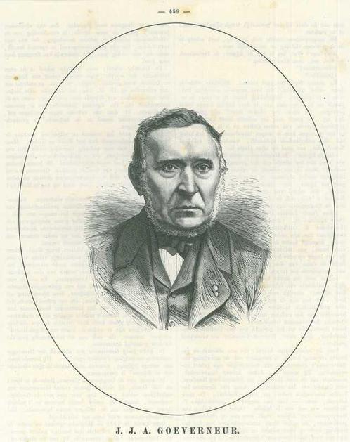 Portrait of Jan Jacob Antonie Goeverneur, Antiek en Kunst, Kunst | Etsen en Gravures