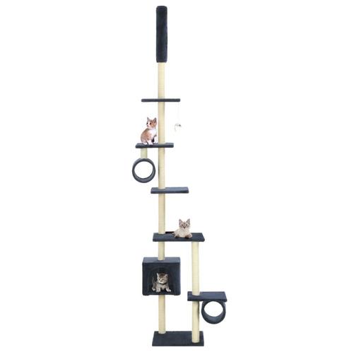 vidaXL Kattenkrabpaal met sisal krabpalen 260 cm donkerblauw, Dieren en Toebehoren, Katten-accessoires, Nieuw, Verzenden