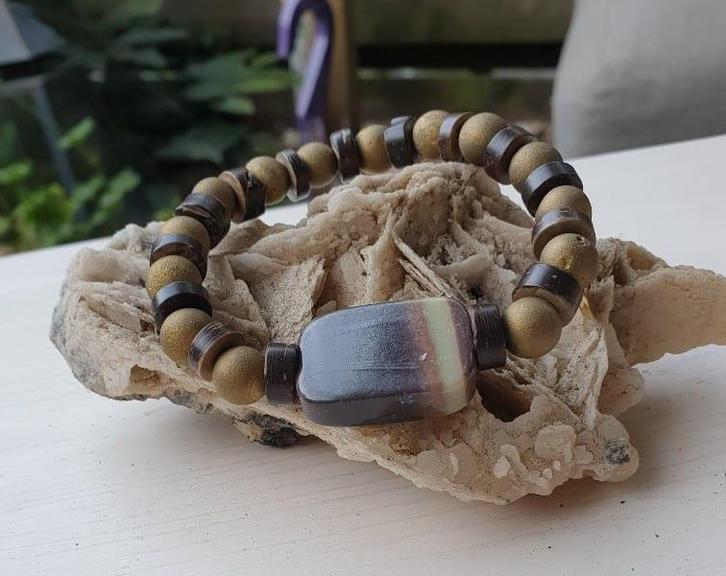 Hematiet, bamboe en Tijgeroog, Sieraden, Tassen en Uiterlijk, Armbanden