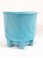 Art Deco Tegel - Copier graniver cactuspot blauw -