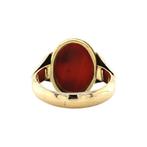 Gouden ring met bloedkoraal 14 krt, Ophalen of Verzenden, Nieuw