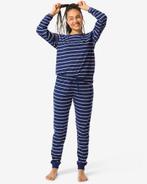 HEMA Damespyjama gestreept donkerblauw, Kleding | Dames, Verzenden