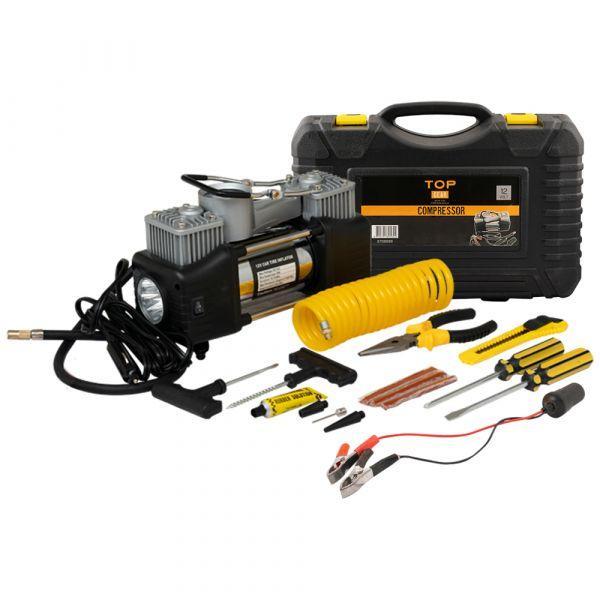Compressor/ noodcompressor voor auto 2 cil/12v, Auto diversen, Auto-accessoires, Nieuw, Verzenden