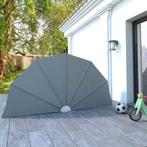 vidaXL Terrasscherm inklapbaar 160 cm grijs, Tuin en Terras, Zonneschermen, Verzenden, Nieuw