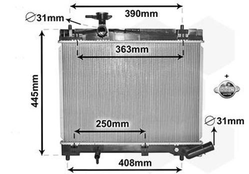 RADIATOR VOOR TOYOTA VERSO-S 2011-2016 1640047090, Auto-onderdelen, Airco en Verwarming, Nieuw, Ophalen of Verzenden