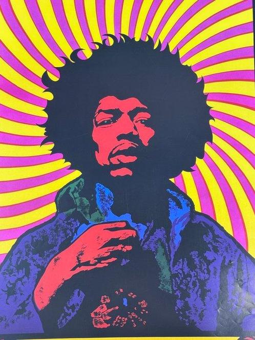 Jimi Hendrix - Psychedelic, Antiek en Kunst, Kunst | Tekeningen en Foto's
