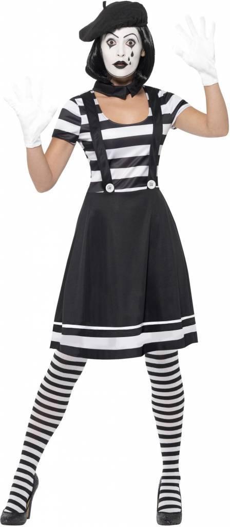 Vrouwelijke Mime Artiest Kostuum, Kleding | Dames, Carnavalskleding en Feestkleding, Nieuw, Ophalen of Verzenden