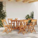 vidaXL Tuintafel 130x90x72 cm massief acaciahout, Verzenden, Nieuw, Hout